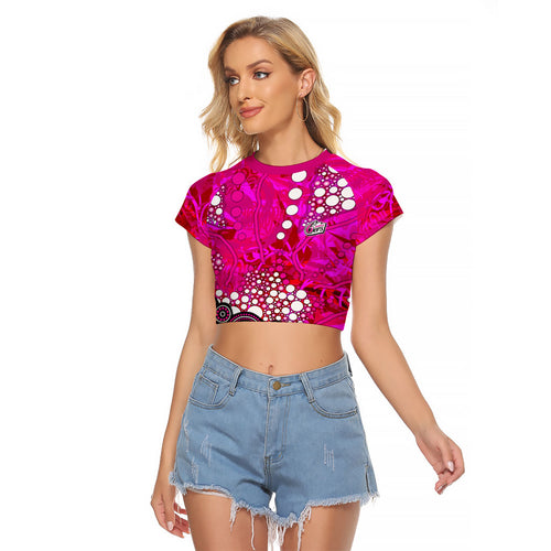 Sydney Sixers Raglan Cropped T Shirt Graffiti Urban Aboriginal Dot Abstract Design