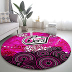 Sydney Sixers Round Carpet Graffiti Urban Aboriginal Dot Abstract Design