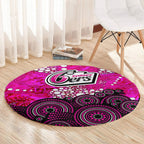 Sydney Sixers Round Carpet Graffiti Urban Aboriginal Dot Abstract Design