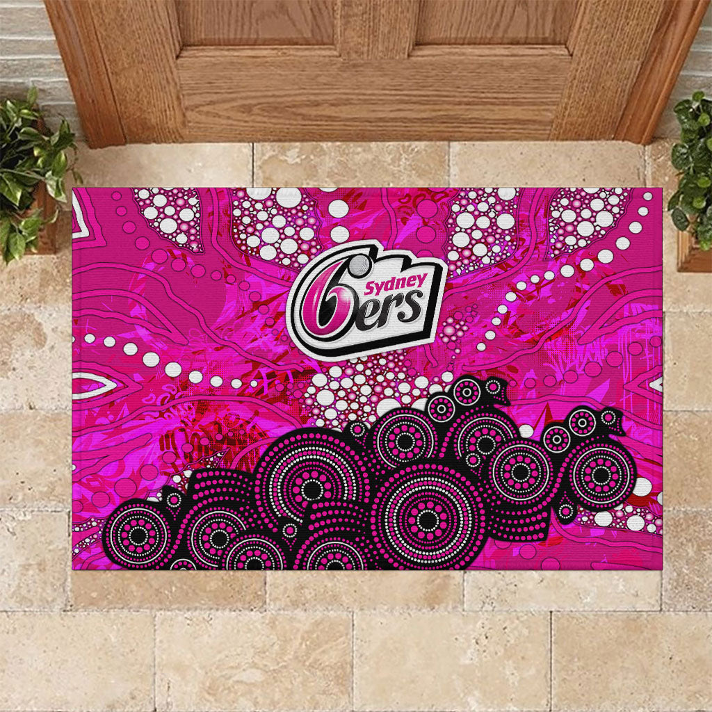 Sydney Sixers Rubber Doormat Graffiti Urban Aboriginal Dot Abstract Design