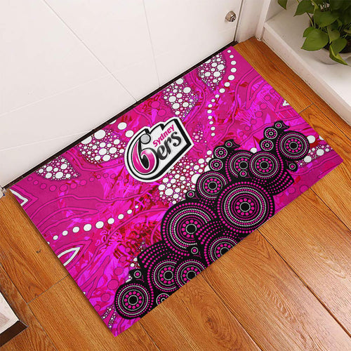 Sydney Sixers Rubber Doormat Graffiti Urban Aboriginal Dot Abstract Design