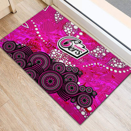 Sydney Sixers Rubber Doormat Graffiti Urban Aboriginal Dot Abstract Design