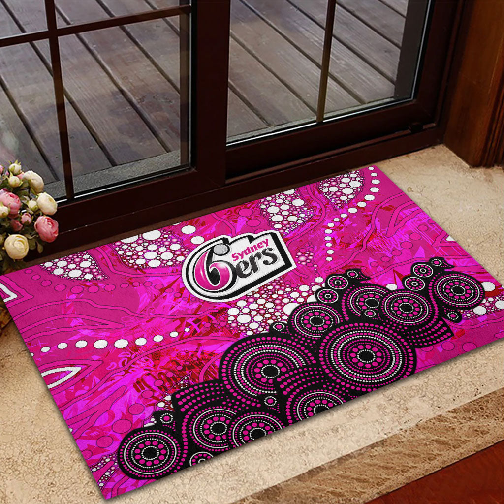 Sydney Sixers Rubber Doormat Graffiti Urban Aboriginal Dot Abstract Design