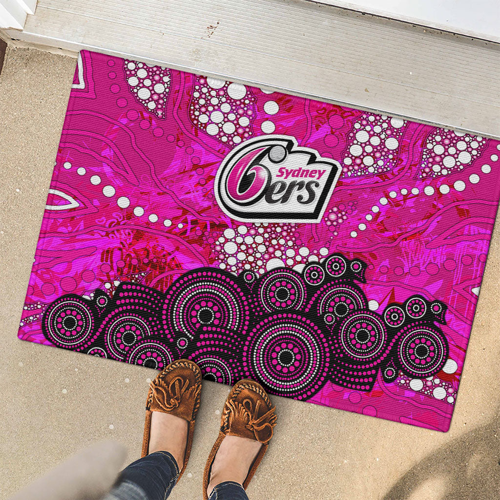 Sydney Sixers Rubber Doormat Graffiti Urban Aboriginal Dot Abstract Design