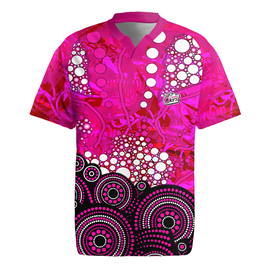 Sydney Sixers Rugby Jersey Graffiti Urban Aboriginal Dot Abstract Design