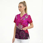 Sydney Sixers Scrub Top Graffiti Urban Aboriginal Dot Abstract Design