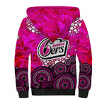 Sydney Sixers Sherpa Hoodie Graffiti Urban Aboriginal Dot Abstract Design