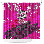 Sydney Sixers Shower Curtain Graffiti Urban Aboriginal Dot Abstract Design