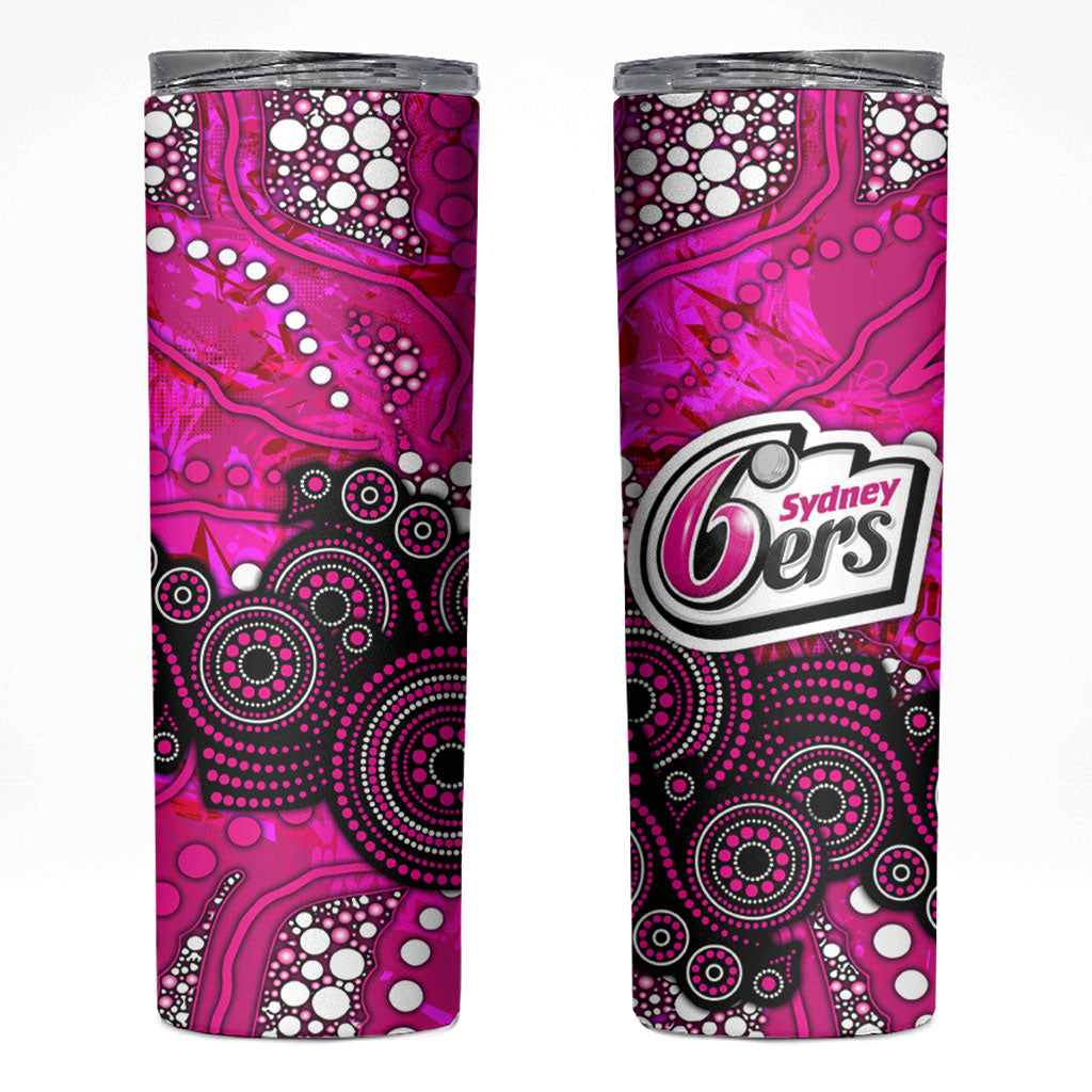 Sydney Sixers Skinny Tumbler Graffiti Urban Aboriginal Dot Abstract Design