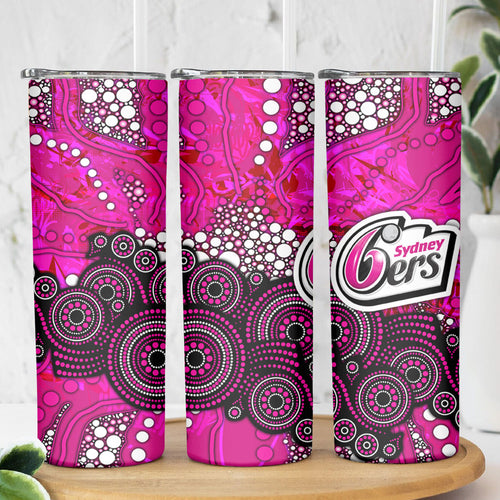 Sydney Sixers Skinny Tumbler Graffiti Urban Aboriginal Dot Abstract Design