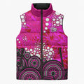 Sydney Sixers Sleeveless Puffer Jacket Graffiti Urban Aboriginal Dot Abstract Design