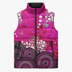 Sydney Sixers Sleeveless Puffer Jacket Graffiti Urban Aboriginal Dot Abstract Design