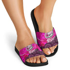 Sydney Sixers Slide Sandals Graffiti Urban Aboriginal Dot Abstract Design