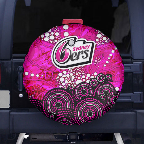 Sydney Sixers Spare Tire Cover Graffiti Urban Aboriginal Dot Abstract Design