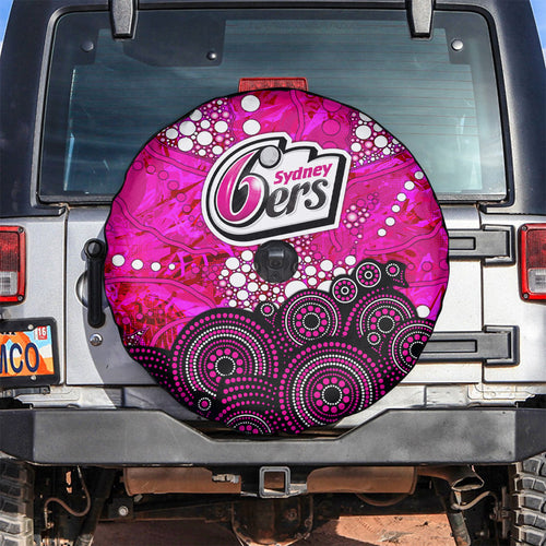 Sydney Sixers Spare Tire Cover Graffiti Urban Aboriginal Dot Abstract Design