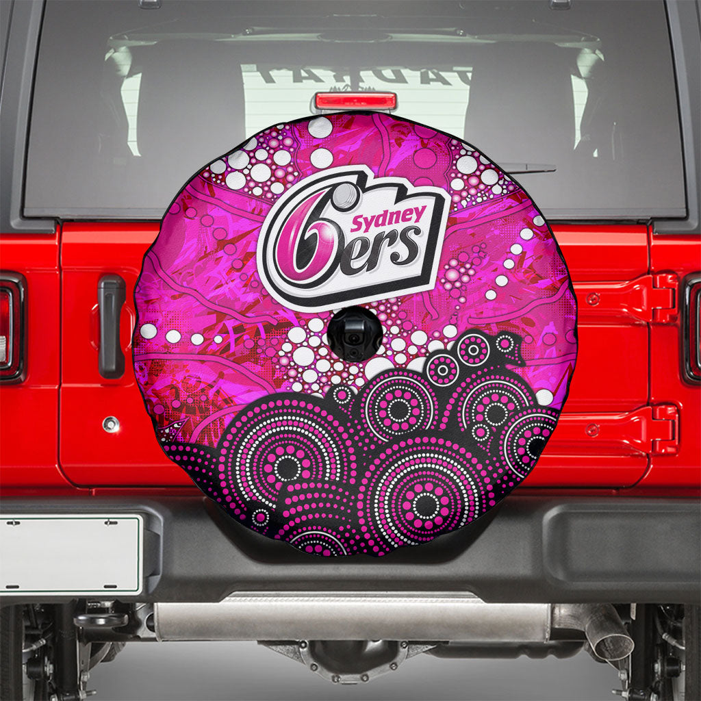 Sydney Sixers Spare Tire Cover Graffiti Urban Aboriginal Dot Abstract Design