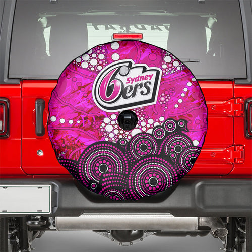 Sydney Sixers Spare Tire Cover Graffiti Urban Aboriginal Dot Abstract Design
