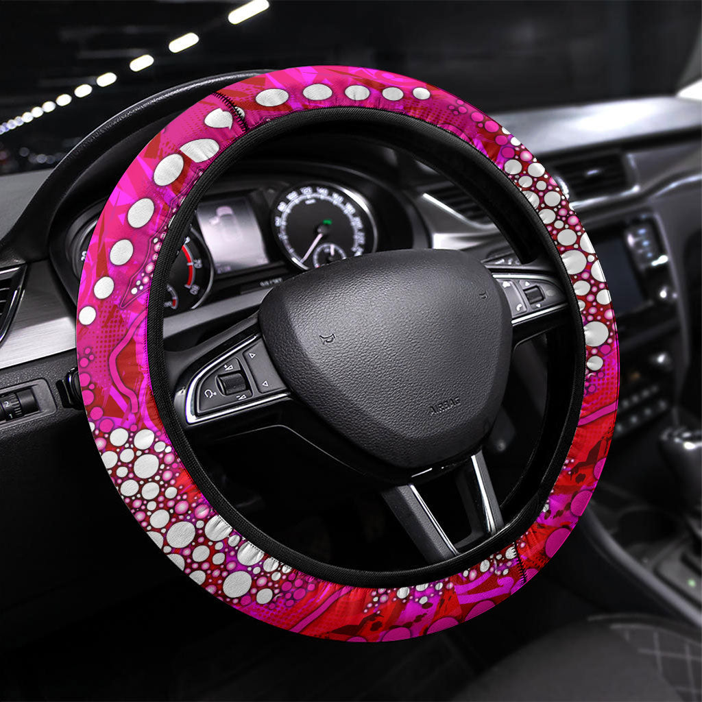 Sydney Sixers Steering Wheel Cover Graffiti Urban Aboriginal Dot Abstract Design