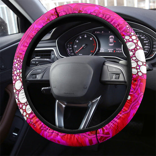 Sydney Sixers Steering Wheel Cover Graffiti Urban Aboriginal Dot Abstract Design