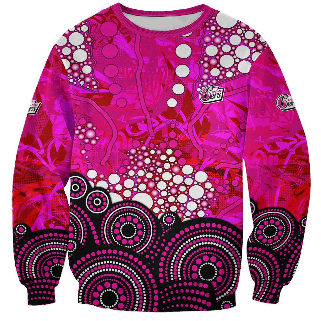 Sydney Sixers Sweatshirt Graffiti Urban Aboriginal Dot Abstract Design