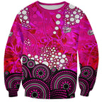 Sydney Sixers Sweatshirt Graffiti Urban Aboriginal Dot Abstract Design