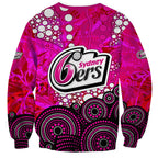 Sydney Sixers Sweatshirt Graffiti Urban Aboriginal Dot Abstract Design