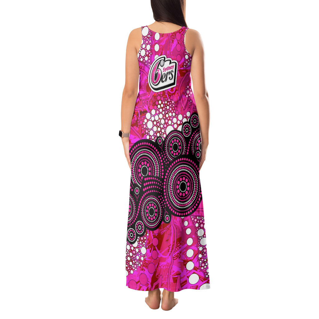 Sydney Sixers Tank Maxi Dress Graffiti Urban Aboriginal Dot Abstract Design