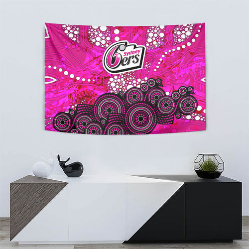 Sydney Sixers Tapestry Graffiti Urban Aboriginal Dot Abstract Design