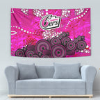 Sydney Sixers Tapestry Graffiti Urban Aboriginal Dot Abstract Design