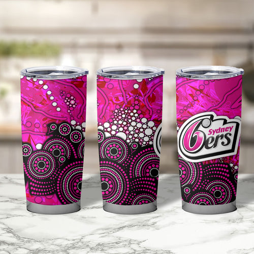 Sydney Sixers Tumbler Cup Graffiti Urban Aboriginal Dot Abstract Design