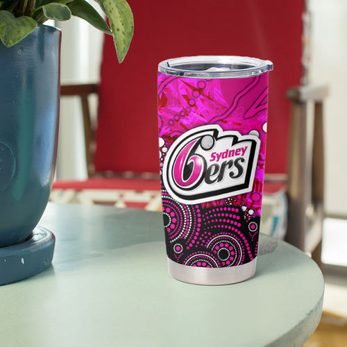 Sydney Sixers Tumbler Cup Graffiti Urban Aboriginal Dot Abstract Design