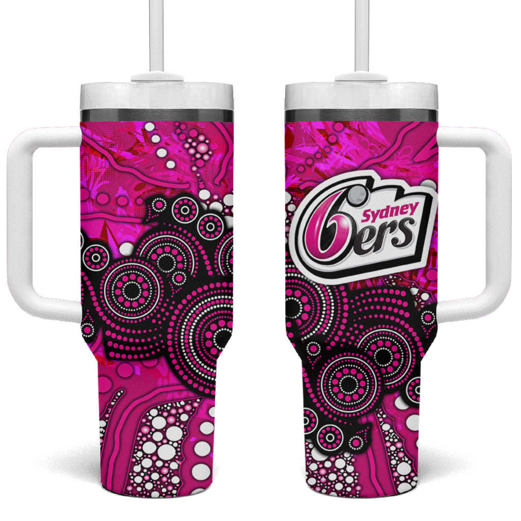 Sydney Sixers Tumbler With Handle Graffiti Urban Aboriginal Dot Abstract Design