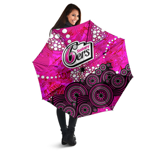 Sydney Sixers Umbrella Graffiti Urban Aboriginal Dot Abstract Design