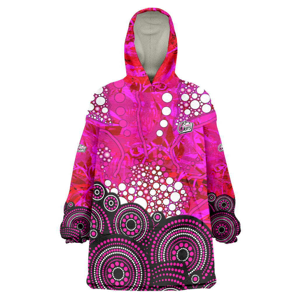 Sydney Sixers Wearable Blanket Hoodie Graffiti Urban Aboriginal Dot Abstract Design
