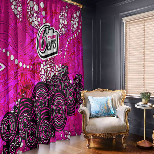Sydney Sixers Window Curtain Graffiti Urban Aboriginal Dot Abstract Design