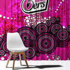 Sydney Sixers Window Curtain Graffiti Urban Aboriginal Dot Abstract Design