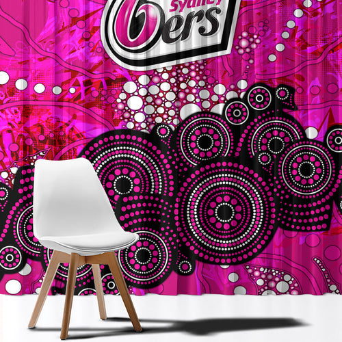 Sydney Sixers Window Curtain Graffiti Urban Aboriginal Dot Abstract Design