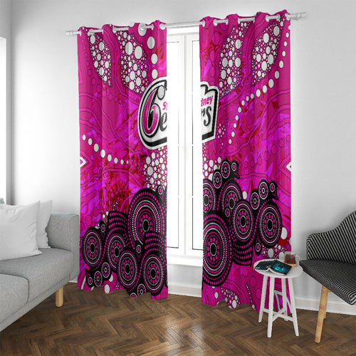 Sydney Sixers Window Curtain Graffiti Urban Aboriginal Dot Abstract Design