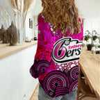 Sydney Sixers Women Casual Shirt Graffiti Urban Aboriginal Dot Abstract Design