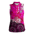 Sydney Sixers Women Sleeveless Polo Shirt Graffiti Urban Aboriginal Dot Abstract Design