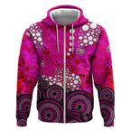 Sydney Sixers Zip Hoodie Graffiti Urban Aboriginal Dot Abstract Design