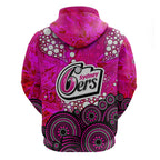 Sydney Sixers Zip Hoodie Graffiti Urban Aboriginal Dot Abstract Design