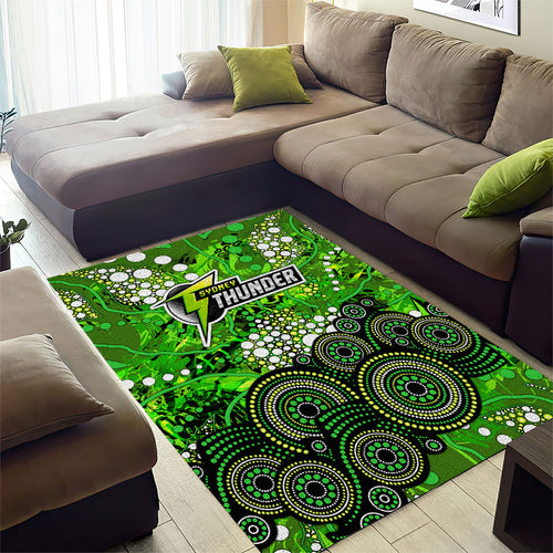 Sydney Thunder Area Rug Graffiti Urban Aboriginal Dot Abstract Design