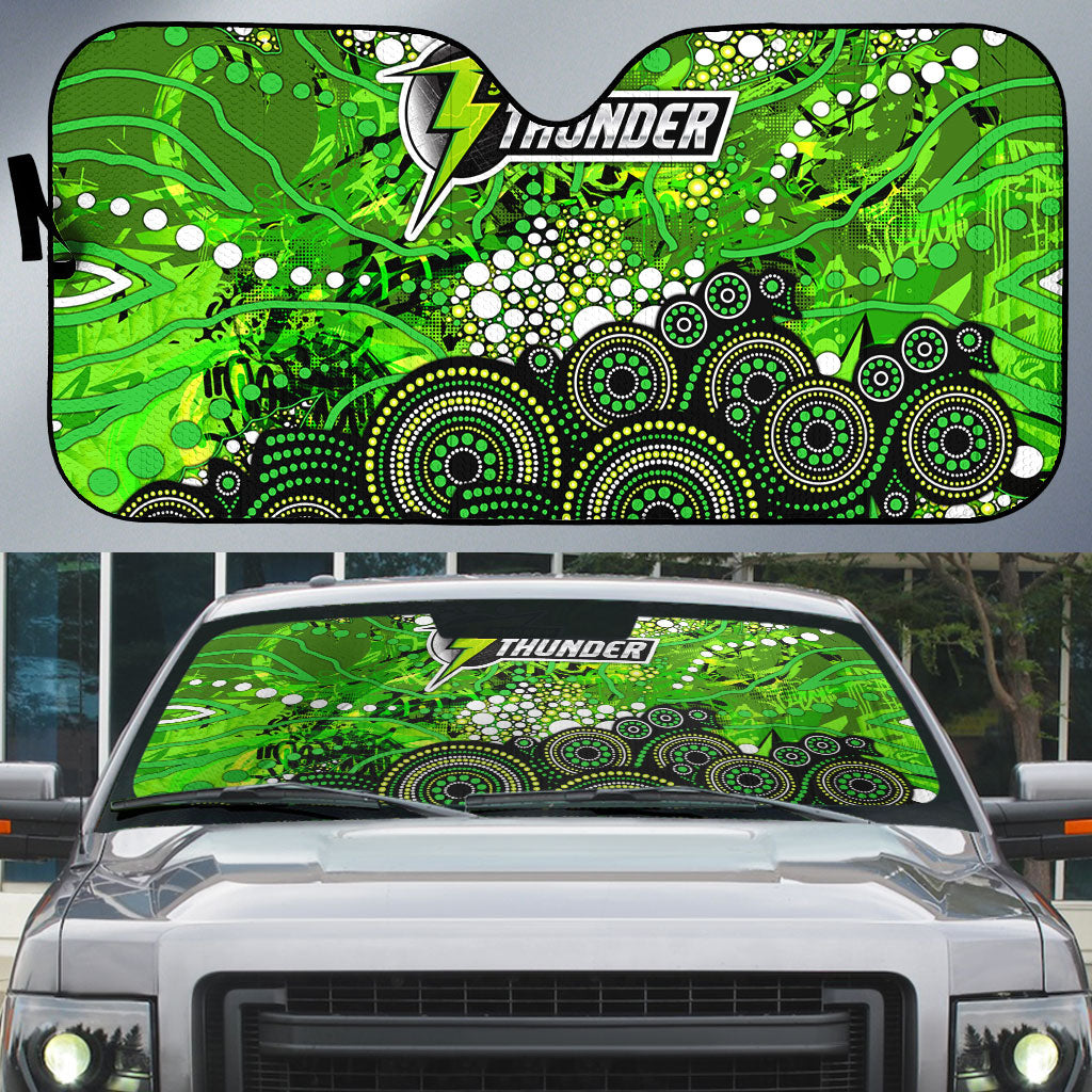Sydney Thunder Auto Sun Shade Graffiti Urban Aboriginal Dot Abstract Design