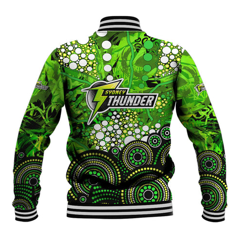 Sydney Thunder Baseball Jacket Graffiti Urban Aboriginal Dot Abstract Design