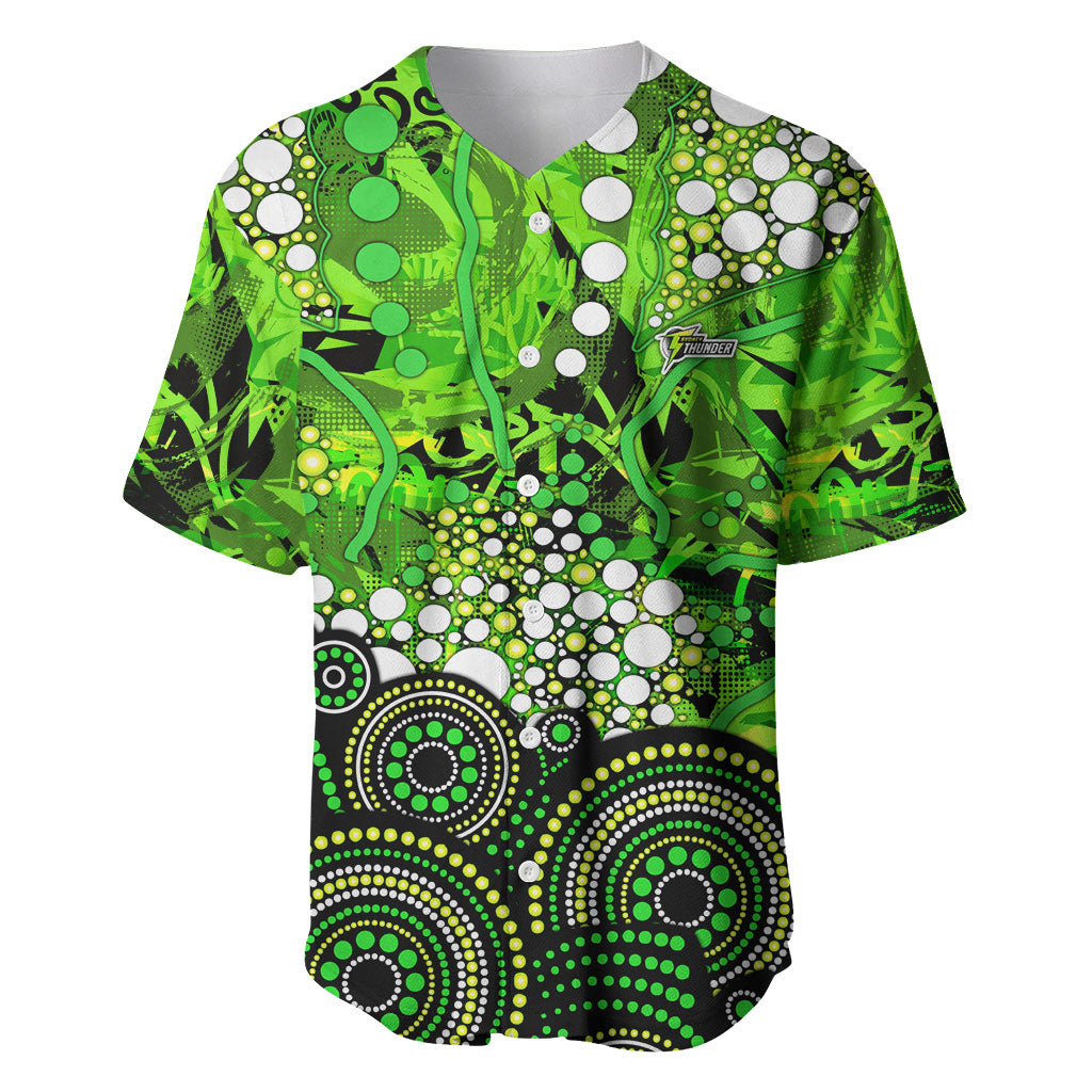 Sydney Thunder Baseball Jersey Graffiti Urban Aboriginal Dot Abstract Design