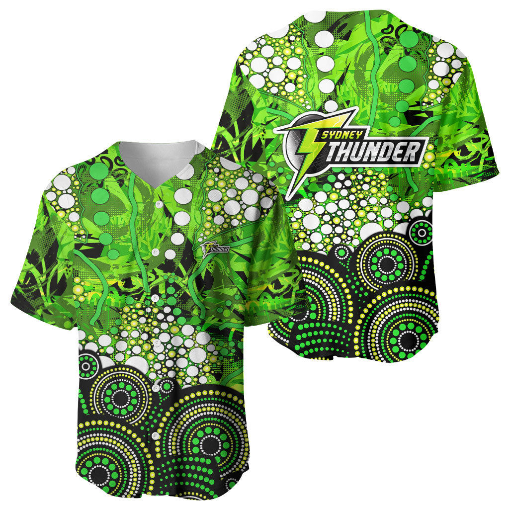 Sydney Thunder Baseball Jersey Graffiti Urban Aboriginal Dot Abstract Design