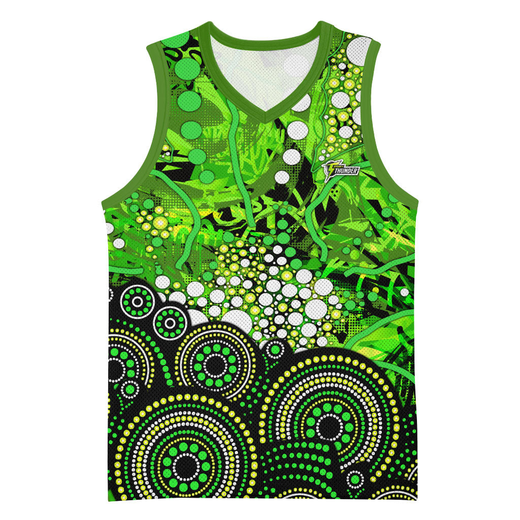 Sydney Thunder Basketball Jersey Graffiti Urban Aboriginal Dot Abstract Design