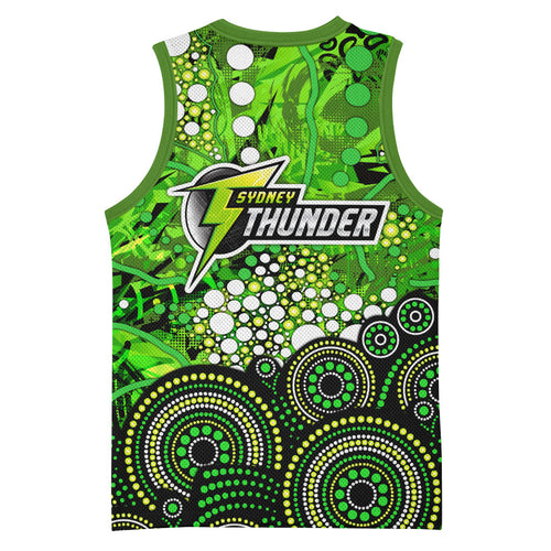 Sydney Thunder Basketball Jersey Graffiti Urban Aboriginal Dot Abstract Design