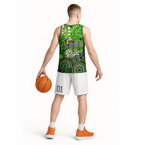 Sydney Thunder Basketball Jersey Graffiti Urban Aboriginal Dot Abstract Design